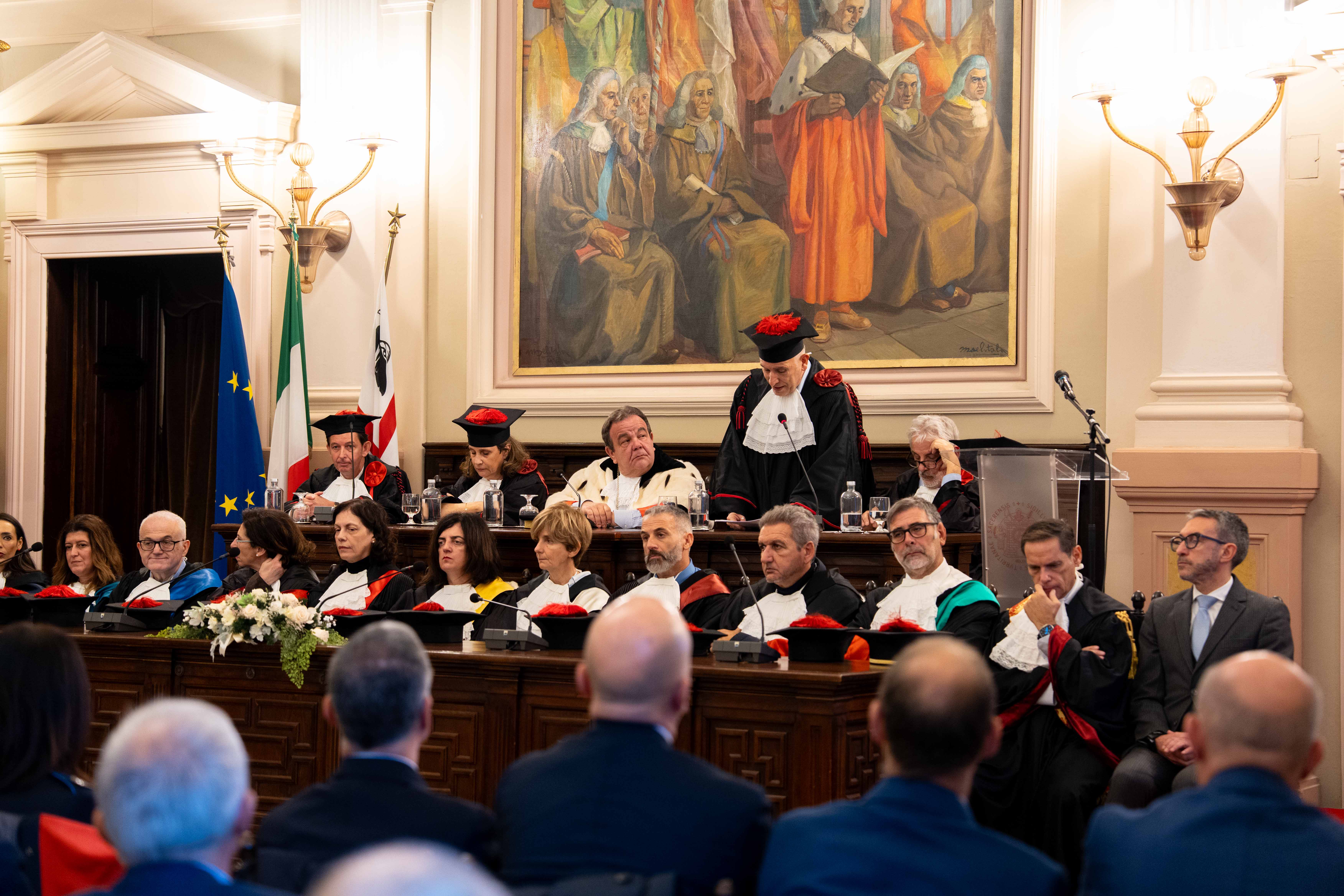 Momento della cerimonia di Conferito a Ilaria Capua il Dottorato honoris causa in Scienze veterinarie
