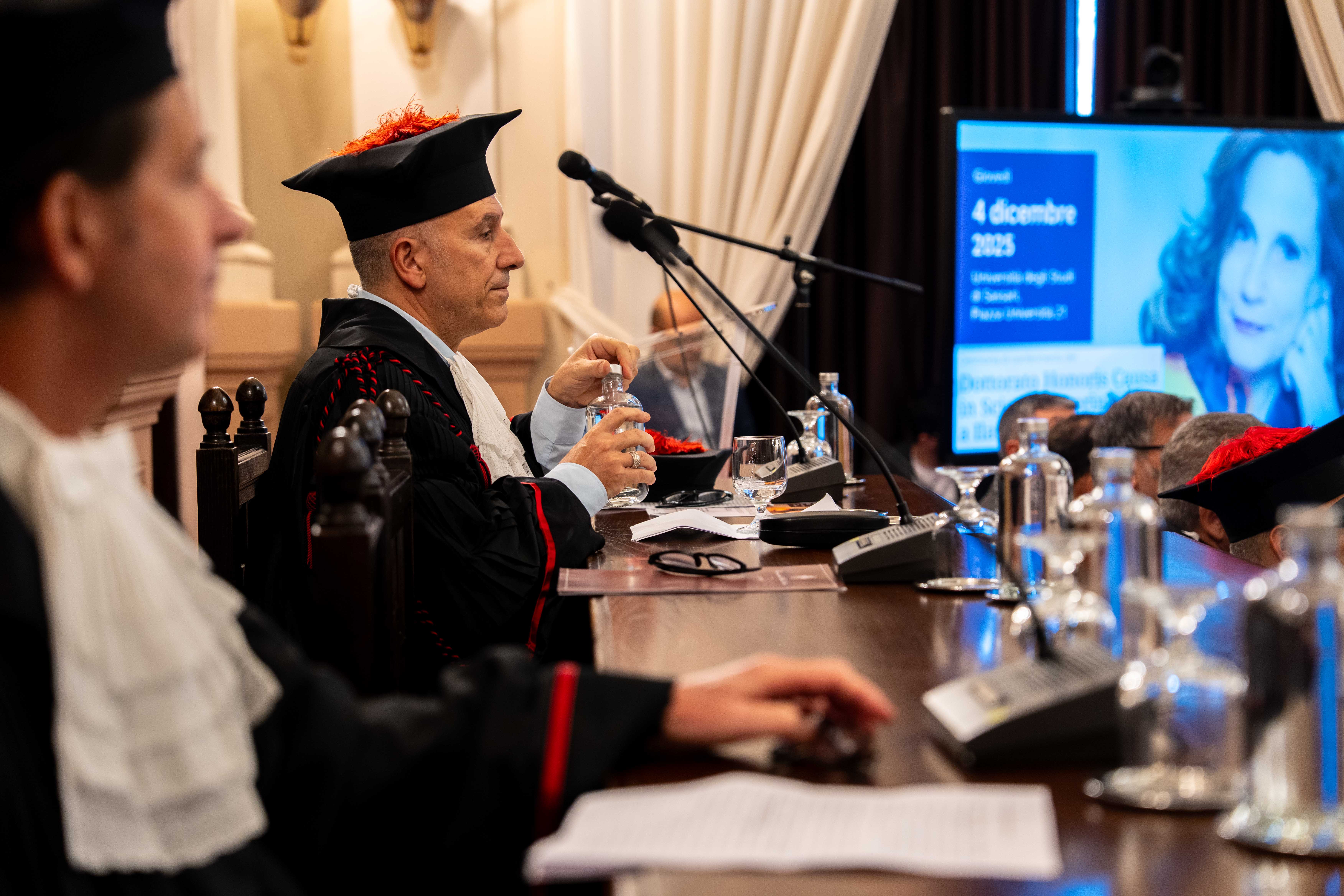 Momento della cerimonia di Conferito a Ilaria Capua il Dottorato honoris causa in Scienze veterinarie