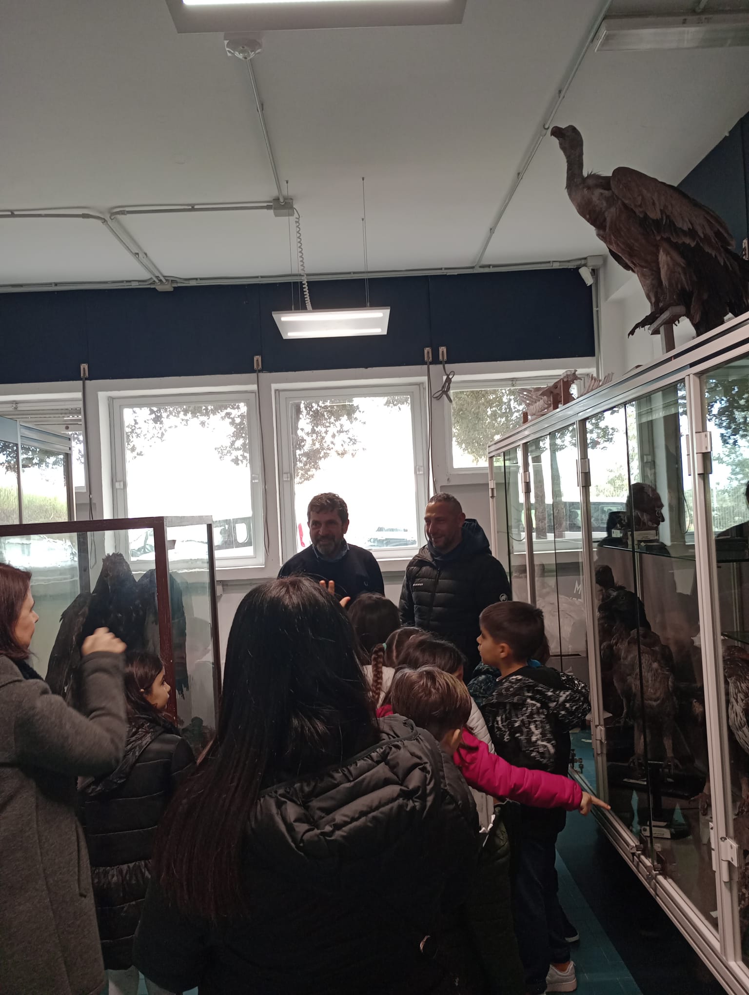 Studenti della scuola primaria durante la visita al Museo della Balena del Dipartimento di Medicina Veterinaria di Sassari.