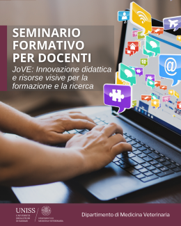 Locandina Seminario Formativo per docenti "JoVE innovazione didattica e risorse visive per la formazione e la ricerca"