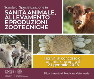 Locandina Concorso di ammissione alla Scuola di Specializzazione in Sanità animale, allevamento e produzioni zootecniche 2025/2026